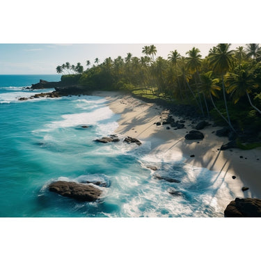 Tropical Beach Painting Print